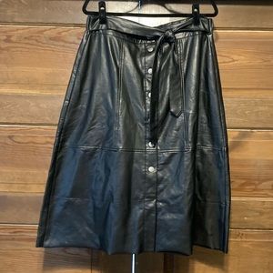 Faux Leather Skirt